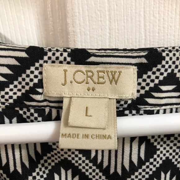 L J Crew geometric print blouse - Picture 4 of 4
